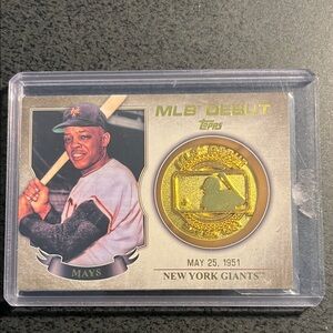 Willie Mays MLB Debut Medallion Card